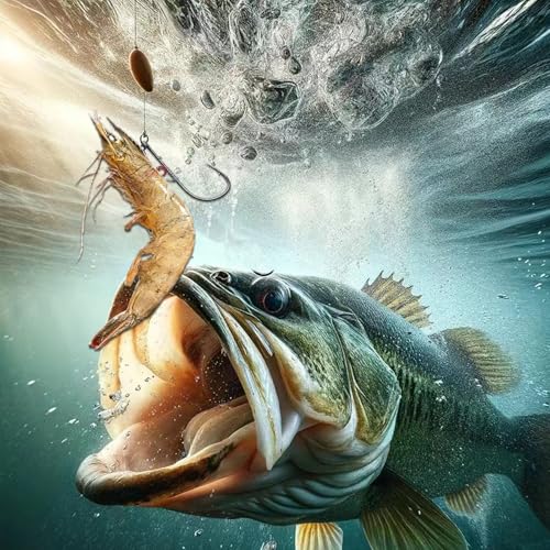 Fishing Hooks-Live Shrimp Fixed Hooks Carbon Steel Barbed with Holes,2/3/4Catfish Bass Fishing Hooks,That Can Adapt to Various Fishing
