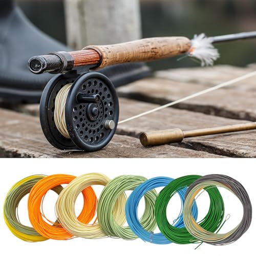 Riverruns Fly Fishing Floating Line with Welded Loop Weight Forward Fly Lines 85FT WF3 4 5 6 7 8F - color: Single Green+Yellow, size: WF5F