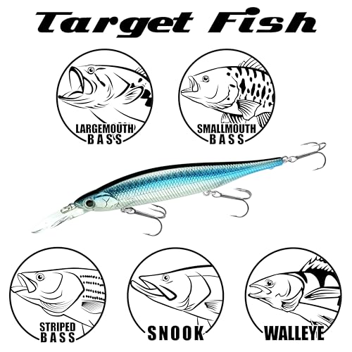 LUCKY CRAFT Lightning Pointer 100DD MG-S Fishing Lures, 4” Suspending Jerkbait Bass Lure, 15ft Depth Hard Bait, Freshwater Trout Lures, Premium Fishing Gear and Freshwater Tackle Box Equipment - color: 374 FFS All Chrome