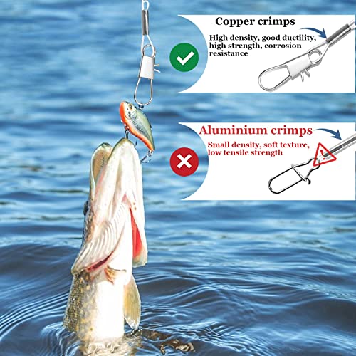 YOTO Fishing Leaders,Saltwater Tackle Rig with Swivels Snap, High-Strength Fishing Wire Gear Equipment for Lures Bait Or Hooks,1Arm and 2Arm - color: White Nylon Leaders, style: 1arm，12pack
