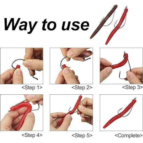 Bass Fishing Hooks 3X Strong Offset EWG Worm Hooks Jigs for Soft Plastic Bait Bass Trout Texas Rig 1-5/0 - size: 50PCS-1#