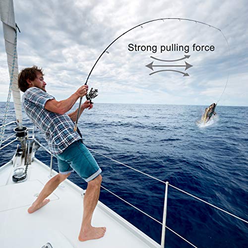 ShinePick Fishing Rod Kit, Telescopic Fishing Pole and Reel Combo Full Kit with Line Lures Hooks Carrier Bag for Travel Saltwater Freshwater Boat Fishing Beginners - color: 2.1M