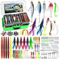 PLUSINNO Bass Fishing Lures - Pro Tackle Box Kit for All Water, 307 pcs | Largemouth Smallmouth Bass Fishing Kit, Freshwater, Lake, 6 Pre-rigged Rigs for Ready to Use, Beginners Fishing Tackle - color: green