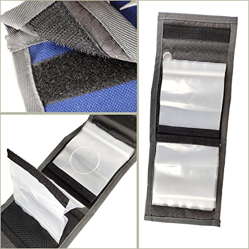 EUPHENG Fly Fishing Leader Wallet – 10 Clear Pockets Expandable Tippet Line Organizer | Secure Storage for Carp/Catfish Rigs & Fly Leaders - color: Blue