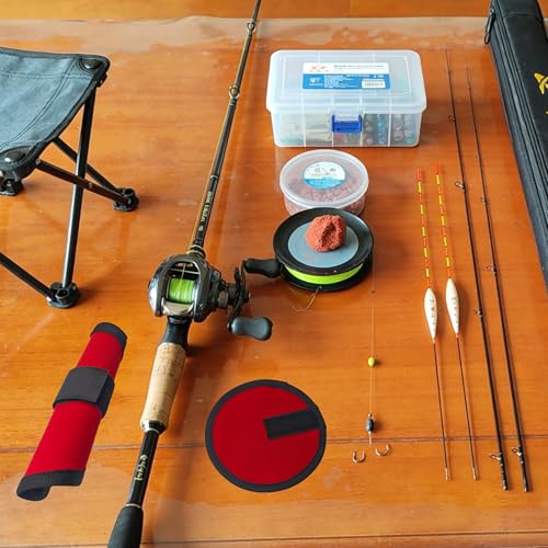 8PCS 5.9 Inch Red Fishing Lure Covers, Hook Bait Storage Protectors, Lure Wraps Safety Sleeve for Fishing Rod Protection and Transport - color: Red