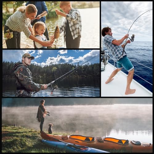 Number-one Telescopic Fishing Rod and Reel Combo Set, 6.9ft Metal Fishing Pole Kit with Line, Lures, Carrier Bag, Spinning Rod Reel Combo