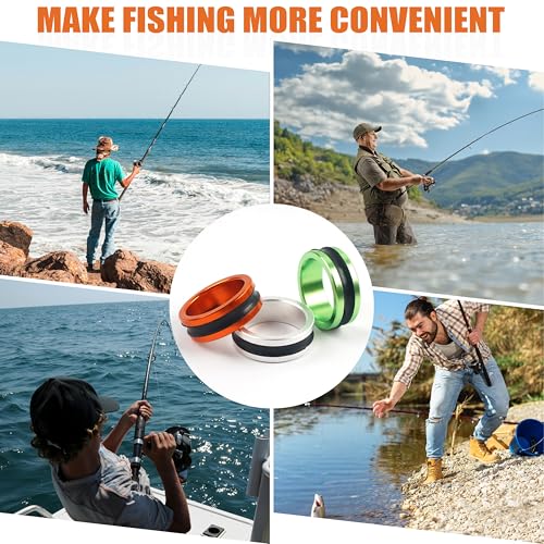 OROOTL Fishing Line Ring Knot Tying Tool, 2pcs Fishing Knot Tying Tool Alloy Line Dragger Tightener Ring FG GT Knot Puller PE Fishing Line Knotting Device Accessories for Saltwater Freshwater - color: Silver-2pcs