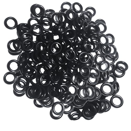 Reaction Tackle Wacky Rig Tool and O-Rings for Soft Plastic Worms, Bass Fishing Wacky Rig and Neko Rig Stick Bait Setup for Largemouth and Smallmouth - color: 300 Black O-rings