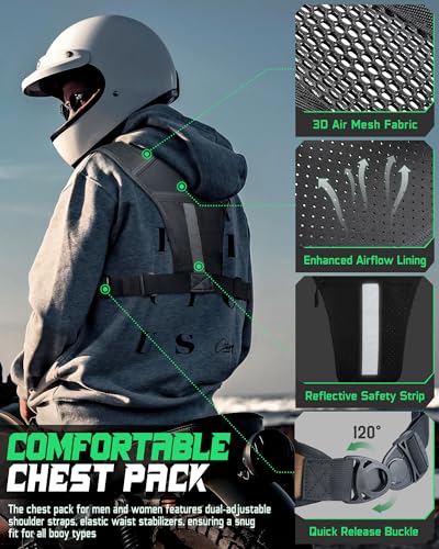 RXW Chest Bag for Men Women, Running Chest Pack Sport Chest Rigs Tactical Chest Pack Days Hikes Hiking Vest Carry - color: Coyote Brown