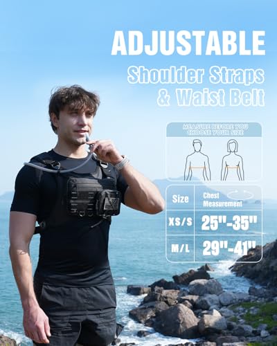 Zelvot Running Vest with 2L Water Bladder, Hydration Backpack, U.S. Design Patent, Lightweight Hydration Pack with Gear Holder, Reflective Chest Pack for Men Women - color: Camo Pink, size: X-Small-Small