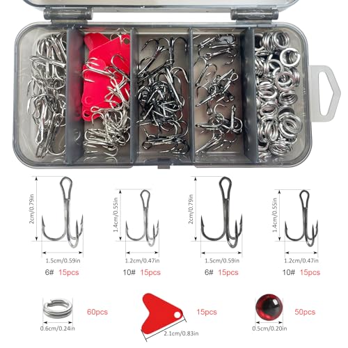 207Pcs Unpainted Fishing Lures Making Kit DIY Blank Jerkbait Crankbaits Minnow Hard Bait Set Include Treble Hook Split Rings Lure 3D Eyes Stickers