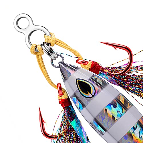 AMYSPORTS Lure Connector Solid Rings Fishing Stainless Steel Jigging Ring Kit High Strength Jigging Ring Fishing Saltwater Freshwater - size: SizeM (350lb) 25 pcs