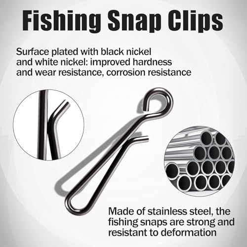 Speed Clips Terminal Tackle Kit Quick Connect Fishing Clip Sinker Weights Lures Lines Connectors FS/BZ-05 - size: 0#+1#+2#+3#+4#+5#