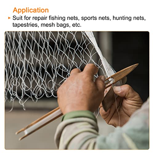 PATIKIL Netting Needle Shuttles Kit, Bamboo Fishing Net Repair Line Mending Tool - size: 130x8x3mm,180x15x4mm,230x20x5mm