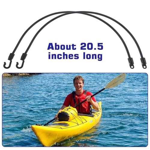 6PCS Rod Strap Holder for Boat, Elastic Deck Mount Connector, High Strength Fishing Rod Straps for Bass Boat Kayak Fishing Truck Equipment(20 Inch)