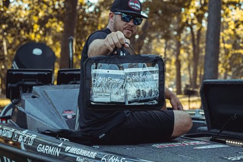 6th Sense – Bait View Fishing Tackle Bag, Clear View Soft Plastic Storage - color: Willis - Thermal Hog, size: X-Large