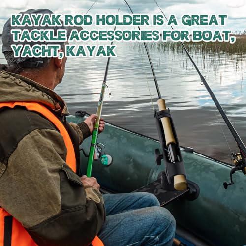 Kayak Fishing Rod Holder with T-Shaped Screw, 360° Adjustable Track Mount Rod Holder for Kayak, Canoe, Boat