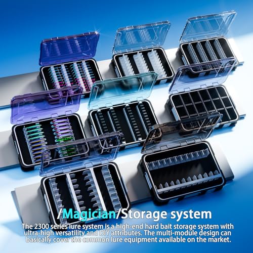 2300 Lure Organize Lures Effortlessly Easy Storage for VIB, Minnow, Pencil Lures, DIY Modular System for Ultimate Customization Gift for Any Angler! (2300-2 VIB Storage 48pcs)