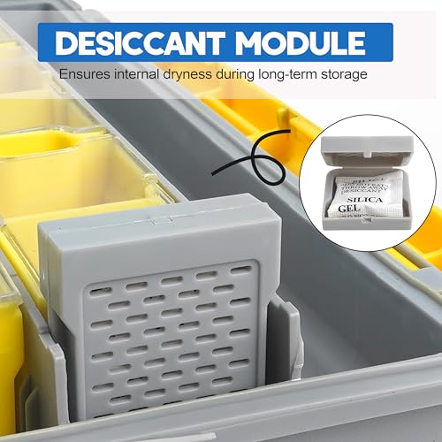 Waterproof Fishing Tackle Box, XC49/XC50 Deep Tackle Trays Fishing Plastic Box Organizer with Adjustable Dividers Transparent Fishing Gear & Accessories Storage Box for Saltwater Freshwater Fishing - style: XC-50 (10.83"x7.19"x7.15")-1pc