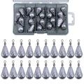 Goture Tungsten Teardrop Drop Shot Weights, 1/32 oz x 10, Ideal for Saltwater, Freshwater, Bass Fishing - size: 3/4oz - 20pcs