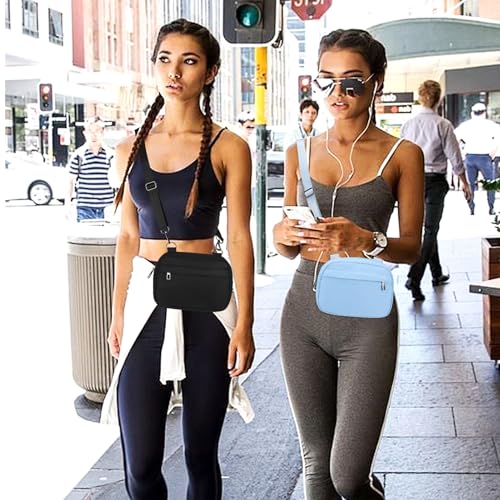 MAXTOP Small Crossbody Bags for Women Belt Bag Fanny Pack with Adjustable Strap - color: Azure Blue, style: Small Crossbody Bag