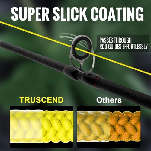 TRUSCEND X8 Braided Fishing Line, Durable and Valuable PE Braid Line for Professional, More Thinner More Smoother Performance for Casting Well, Must-Have Freshwater Fishing Gear, Fishing Gift for Men - color: Yellow, size: 6 LB (300 yards)