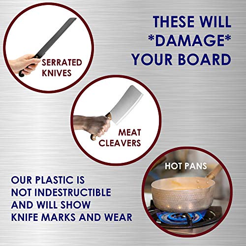 18 x 12 Large Blue Plastic Cutting Board for Fish, Seafood, Shellfish - 1/2 Inch Thick HDPP, NSF and Commercial Grade - color: Blue