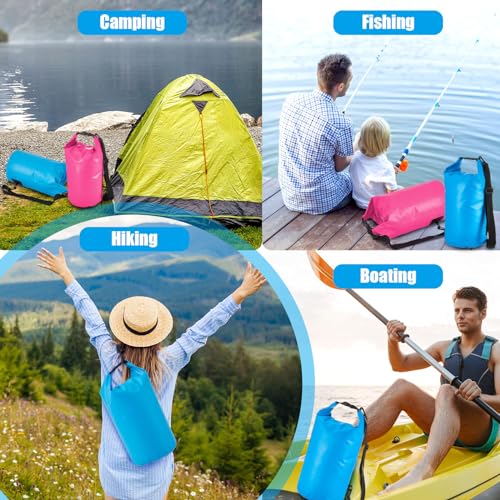 Aliceset 2 Pcs Waterproof Dry Bag 20L/10L Floating Dry Backpack Bags for Travel Pack Waterproof Backpack for Kayaking Rafting Boating Swimming Hiking Fishing(20 L) - size: 20 L