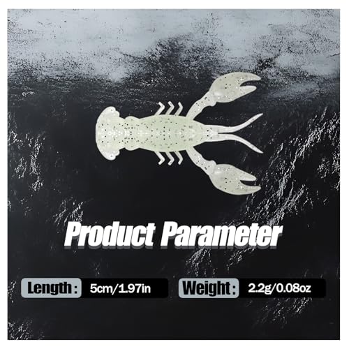Crawfish Lure Soft Plastic Bait for Bass Fishing 1.97in/2.2g FS/RE-05 - style: 25pcs