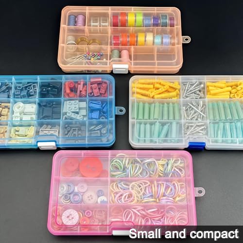 DUOFIRE Plastic Organizer Container Storage Box Adjustable Divider Removable Grid Compartment for Jewelry Beads Earring Container Tool Fishing Hook Small Accessories (15 grids, White X 12) - color: White - 15 Grids, size: 12 pack