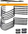 Long Shank Neck EWG Offset Worm Hook Wide Gap Swimbait Weedless Fishing Terminal Tackle - color: 10/PK LONG NECK EWG 4/0 HOOK & (4) WEIGHTS