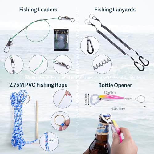 Goture Pink Fishing Kit, Fishing Lures with Tackle Box and Fishing Tool Kit Set for Women, Include Fish plier, Braid Scissors, Fishing Gripper with Gift box - color: Gift Boxed, size: Pink Tools Set + Lure Kit (NO CR-Gloves)