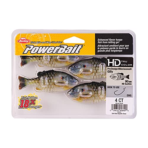 Berkley Powerbait Gilly Fishing Soft Bait - color: HD Sunfish, size: 90mm