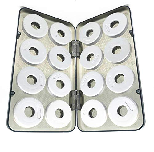 16pcs Fishing Line Spool Case Holder Fly Fishing and Rigging Foam Spools Sponge Organizer Storage Accessories for Fishing Snell Leader Rig