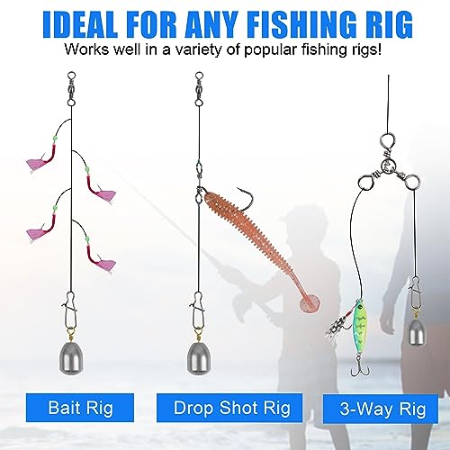Fishing Weight Sinker,Bass Casting Sinker Weight Bell Sinker Iron Fishing Weight Sinker with Ring Water Drop Sinker Weight for Saltwater Freshwater Fishing, Silver - size: 3/8 oz - 25 pack