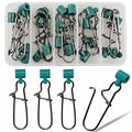 Fishing Sinker Slide Fishing Line Sinker Slider Heavy Duty Fishing Snap Clips Sliding Swivels Sinker Weights Connector Saltwater Surf Fishing Rigs Catfish Bottom Rig Fish Finder Rig - style: 20pcs Green Slide