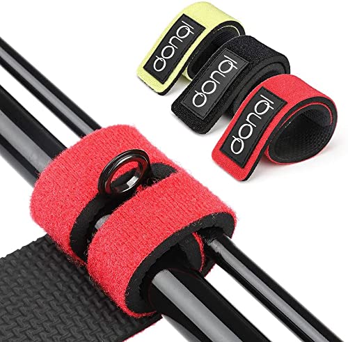 DONQL Fishing Pole Straps Belt Fishing Rod Ties Stretchy Rod Straps Fishing Rod Belt Holders for Casting Rods (3Colors,6Pcs) - color: 3 Colors