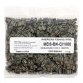 HI-SEAS Mini Double Barrel Copper Sleeves, 1.3 mm ID, 2.40 mm OD, 7.0 mm Length, Black, 1000 pc - style: 1.3 Mm Id/1000 Pc