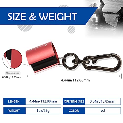 Dovesun Creek Rod Clips Wearable Fishing Rod Holder Clip Fly Fishing Pole Accessories 1PCS & 2PCS - color: Cylindrical-Red-1PCS