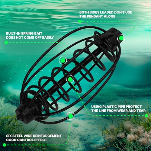 10pcs Spring Fishing Feeder Carp Сrucian Bream Tackle Cage - color: Black, size: 25g