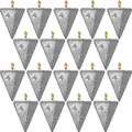 Shimeyao 18 Pieces Pyramid Sinkers Fishing Weights Triangle Fishing Sinkers Rig Pyramid Sinker for Ocean Saltwater Surf Bass Casting Gear Tackle - size: 4 oz