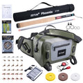 Goture 12ft Tenkara Rod Combo 24T 30T Carbon Fiber Backpacking Fly Fishing Kit with 30 Flies Tippet and Storage Bag - color: 12FT Fishing Rod Tenkara II - Rod Case and Waterproof Bag Durable Set Version