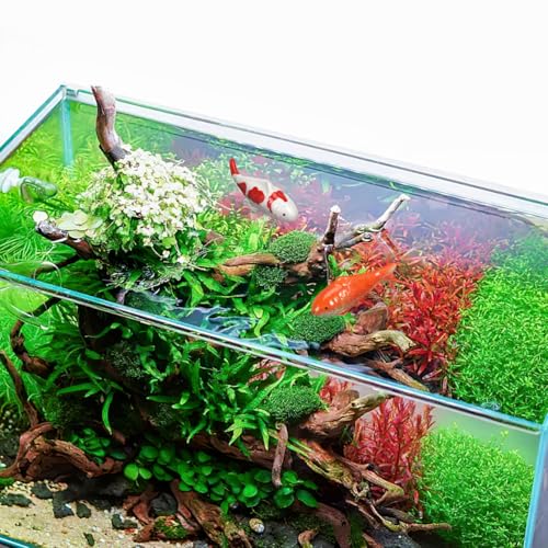 2 Pcs Ceramic Floating Fish, 3.9 Inch Orange Fake Goldfish Decor, Aquarium Tank Koi Accessories Outdoor Pond Glass Bowl Water Garden
