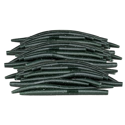 Soft Fishing Worm 100PCS, 3/4/5/6" Mega Value Pack Senko Style Soft Lures for Bass, Plastic Worm Stick Baits, Multicolor, Cost-Effective Fishing Gift - color: Bama Bug, size: 4"