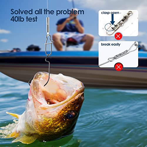 Fishing Leader Fishing Rigs, Luroad 6/12/18 Pcs Nylon-Coated Lines with Swivels Snap Beads, Stainless Steel Hooks Crimps Saltwater Freshwater for Fishing Lovers Angler, 1 Arm/ 2 Arms - color: L.2 Arm-Red-18pcs