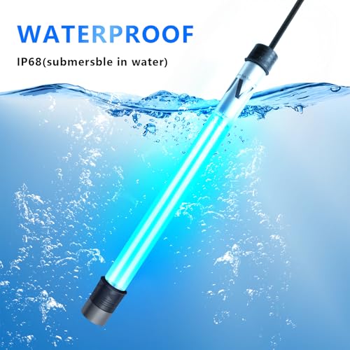 100W Aquarium UV Light for 1000-10000 Gallon, UV Pond Water Clarifier for Koi Pond, Swimming Pool, Spa, Large Fish Tank, Cold Plunge UV Light for Pond Algae Control - size: 100W/For 10000 Gallon