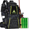 Ghosthorn Fishing Tackle Backpack with 4 3600 Tackle Boxes Rod Holder Outdoor 43L Large Bag with Detachable Wasit Bag Storage Gear and Equipment Waterproof - color: With 3600*4 Black Camouflage (43l)