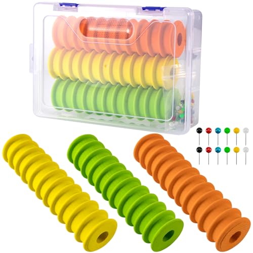 Dr.Fish 3 Pack Fishing Line Storage Holders, Snell Rigs Organizer Leader Tackle Box EVA Foam Lines Spooler Winder with Rigging Spools