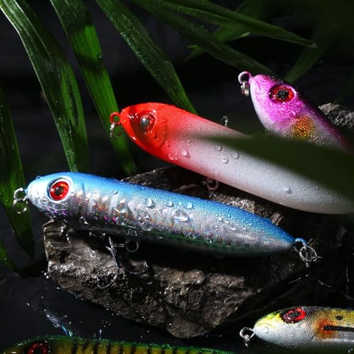 20pcs/25pcs Fishing Blanks Lures Kit Fishing Topwater Unpainted Swimbait Unpainted Crankbaits Hard Baits DIY Lure for Bass Salmon Trout Saltwater and Freshwater - color: 20PCS 4.13″/0.37oz