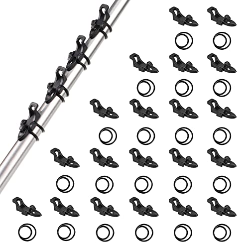 Booms Fishing Hook Keeper for Fishing Rod, HK1S Fishing Bait Holder with 2 Sizes Rubber Rings, 10 Sets or 20 Sets Options - style: 20 Sets